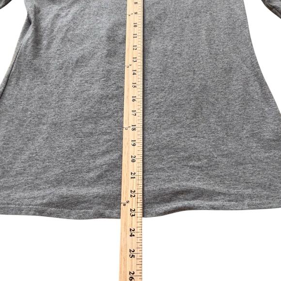 Boston Proper Square Neck 3/4 Sleeve Heather Gray Knit Top Size Medium - Picture 5 of 7